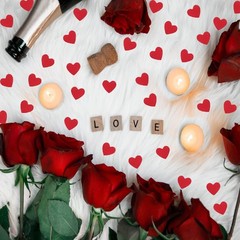 Red Heart Sequins Wedding Confetti Valentine Scatter Bridal Table Decor