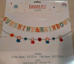 Sunshine And Rainbows Party Birthday Bundle Scene Setter Banner Yard Wall Decor