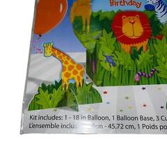 Rare Amscan Jungle Animals Balloon Table Decoration Happy Birthday Party Lion