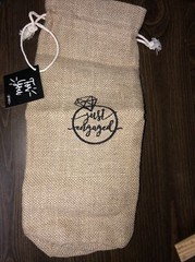 Burlap Wine Bag with Drawstring 100% Natural Jute Reusable Wine Bottle Gift