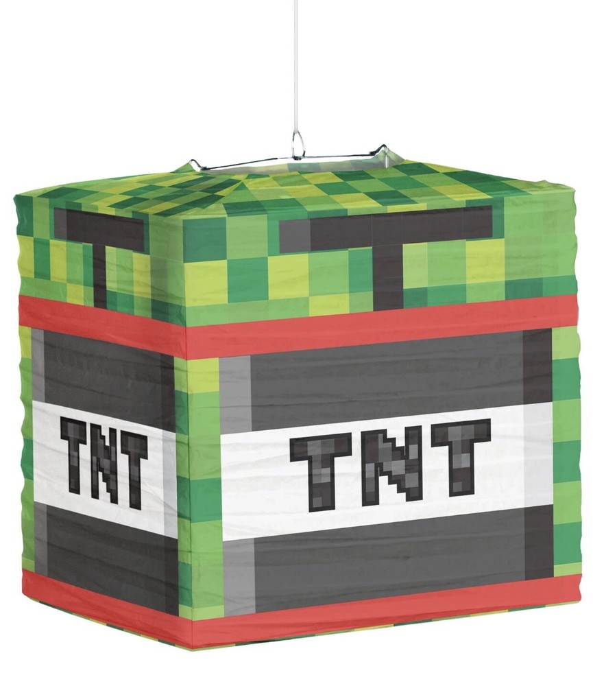 Pixel Party TNT Lanterns – 10 1/2″ x 11″ | 2 Packs Of 3 Pcs Each, 6 Total