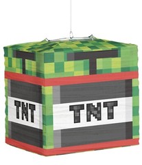 Pixel Party TNT Lanterns – 10 1/2″ x 11″ | 2 Packs Of 3 Pcs Each, 6 Total