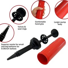 4pcs Balloon Pump Hand Held Inflator Air Pump for Balloons, 4 Random Color, F…