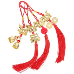 4PCS Chinese Style Tassel Dragon Pendant Dragon Lucky Pendant for Hanging