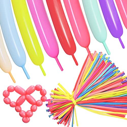 Globos largos de látex, 260Q de colores surtidos, globos largos mágicos