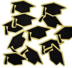 Grad Caps Glitter Confetti for Graduation Party Decorations Congrats