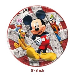 81 pcs, Mickey Mouse birthday party supplies, birthday decorations 10 guests.