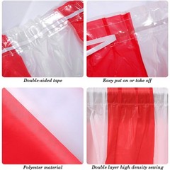 Red and White Striped Table Skirt Carnival Theme Table Skirts for Circus Carn…