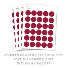 180 PCS Large Confetti Party Table Decor 1.5 Inch DoubleSided Burgundy