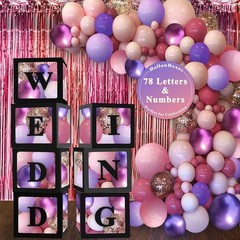 Transparent Baby Shower Balloon Boxes – Set of 7, 78 Letters