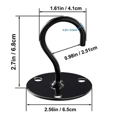 Balcony Plant Hooks Iron – Space Efficient Outdoor Hanging Brackets 6.8in H