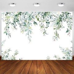 Greenery Backdrop 8x6FT Green Eucalyptus Leaves Photography Background