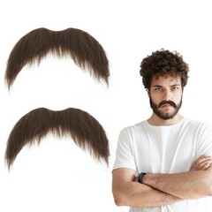 Fake Mustaches,Realistic Mustache,Fake Facial Hair for Cosplay Costumes and H…