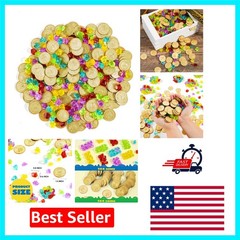 Pirate Gold Coins & Gems Playset – 288 Durable Pieces for Memorable Parties!