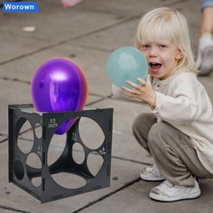 11 Holes Balloon Sizer Cube Box Measurement Tool for Balloon Decoration, 2-10″