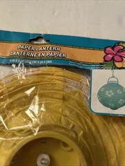 NEW Tropical Themed Yellow Light Up Paper Lantern