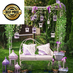 Mudder 3 Packs LED Artificial Hanging 3.6 ft x 9.84 ft, Greenery Style