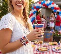 Express Your American Pride with Comfortable Red, White & Blue Beaded Bracelets
