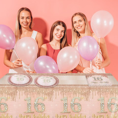 41Pcs 16th Birthday Party Decorations for Girls, Rose Gold Birthday Supplies Inc
