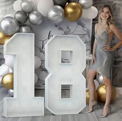 4 FT Marquee Mosaic Numbers for Balloons New Year Anniversary birthday Decor