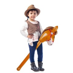 12PCS Inflatable Stick Horse,Blow Up Horse Head on Stick Pony Costume Western…