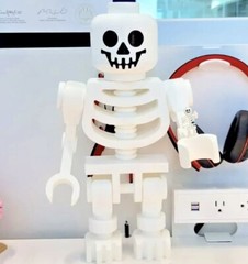 Large Mega Skeleton Halloween Decoration LEGO-Inspired Spooky Display Party