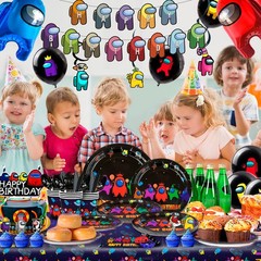 174 Pcs A-mong Us Birthday Decorations Banner Balloon Tablecloth Party Supplies