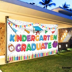 Kindergarten Graduation Backdrop – 72×44 Inch | Grad Backdrop | Kindergarten Gr