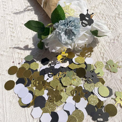 Bee Confetti, Bee Party Decorations, Baby Shower Decorations, Honey Bee Gold Bla