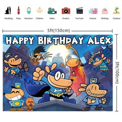 Dog Man Personalised Custom Banner Backdrop Background Party Supplies Gift