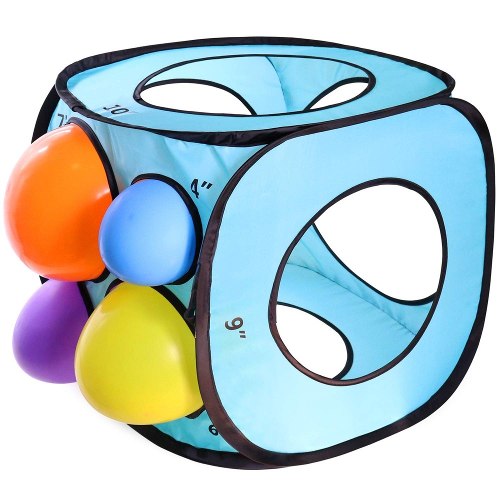 9 Sizes Balloon Szier Cube Box 4″ – 12″, Collapsible Balloon Measurement Tool N
