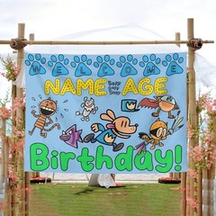 Personalize Dogman Birthday Party Banner Gift, Dog Man Party Supplies