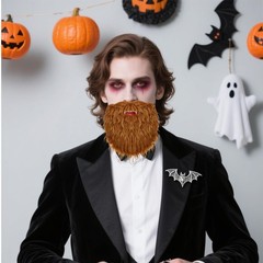 Fake Beard Halloween Costume Mustache Brown Beard Mustache Costume Facial Hai…