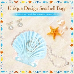 20pc Blue Seashell Hangover Kit Bags Beach Bachelorette Party Favors Last Toast