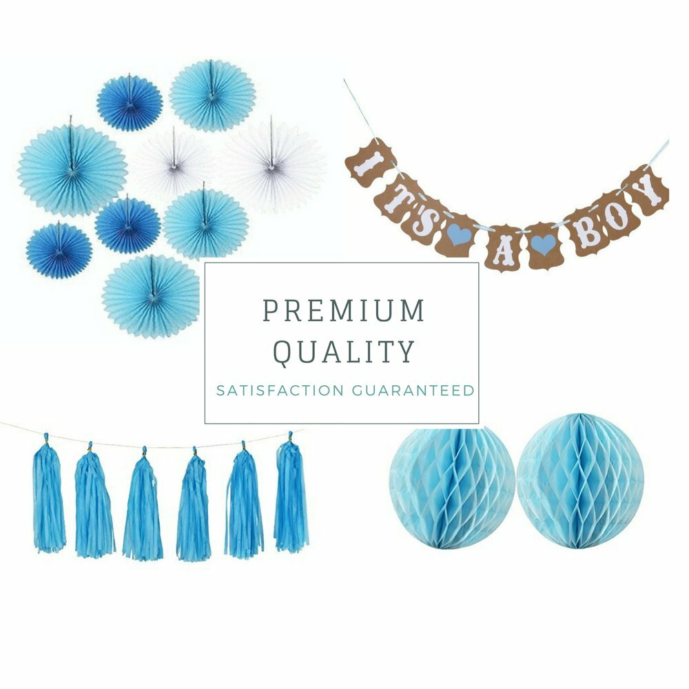 Baby Boy Baby Shower Decorations- It’s A Boy- Blue Decor
