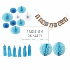 Baby Boy Baby Shower Decorations- It’s A Boy- Blue Decor