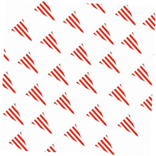 100ft Red and White Striped Pennant Banner, 12×18 Inch red and white banner
