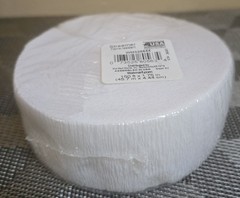 White Flame Resistant Crepe Paper Streamer 150-Foot Roll Party Decoration