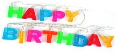 LED Light-Up Happy Birthday Banner 6.5′ Long, Battery Operated Party Decoration