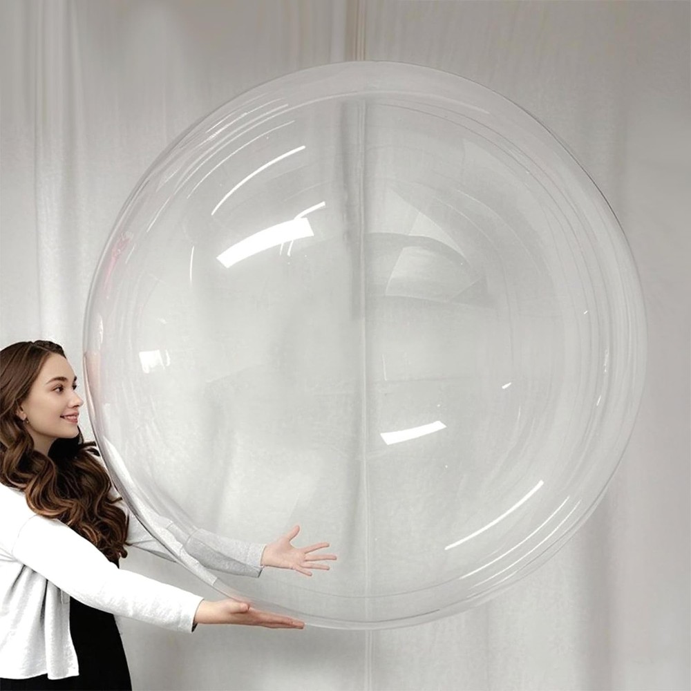 2pcs Giant 45″ Stretched Clear Bobo Giant Clear Bubble Balloon, Self Sealing …