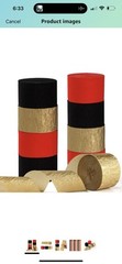 Red-Black Gold Casino-Theme Party-Decorations Streamers – 9 Rolls Graduation
