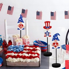 3 PCS Creative Table Holder Decor,4th of July Decorations,Gnome Table Decorat…