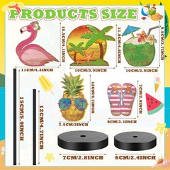 5 Pcs Summer Beach Table Decor Tropical Hawaii Centerpiece for Table Summer F…