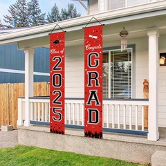 FengRise Graduation Banner Class of 2025, Red Party