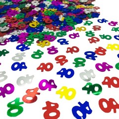 1500 PCS 1.5 Oz 40th Birthday Anniversary Confetti Number 40 MultiColor Decor