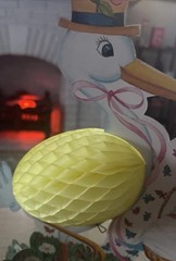 Vintage Baby Shower Decorations Stork “Special Delivery” Baby Yellow Honeycomb