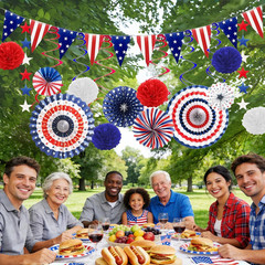 28 Pcs Fourth/4Th of July Decorations, 250Th Anniversary Patriotic Memorial Deco