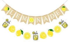 Summer Decorations Lemonade Banner Garland Indoor Outdoor Party Supplies Gift