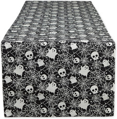 Halloween Party Tabletop Decor, Reusable & Machine Washable Cotton Fabric, Table