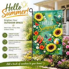 Compatible Sunflower Welcome Garden Flag Summer Yard Decor Polyester Outdoor